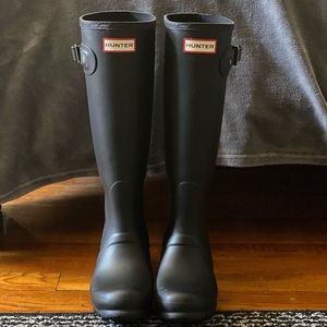 Matte Black Hunter Original Waterproof Rain Boot
